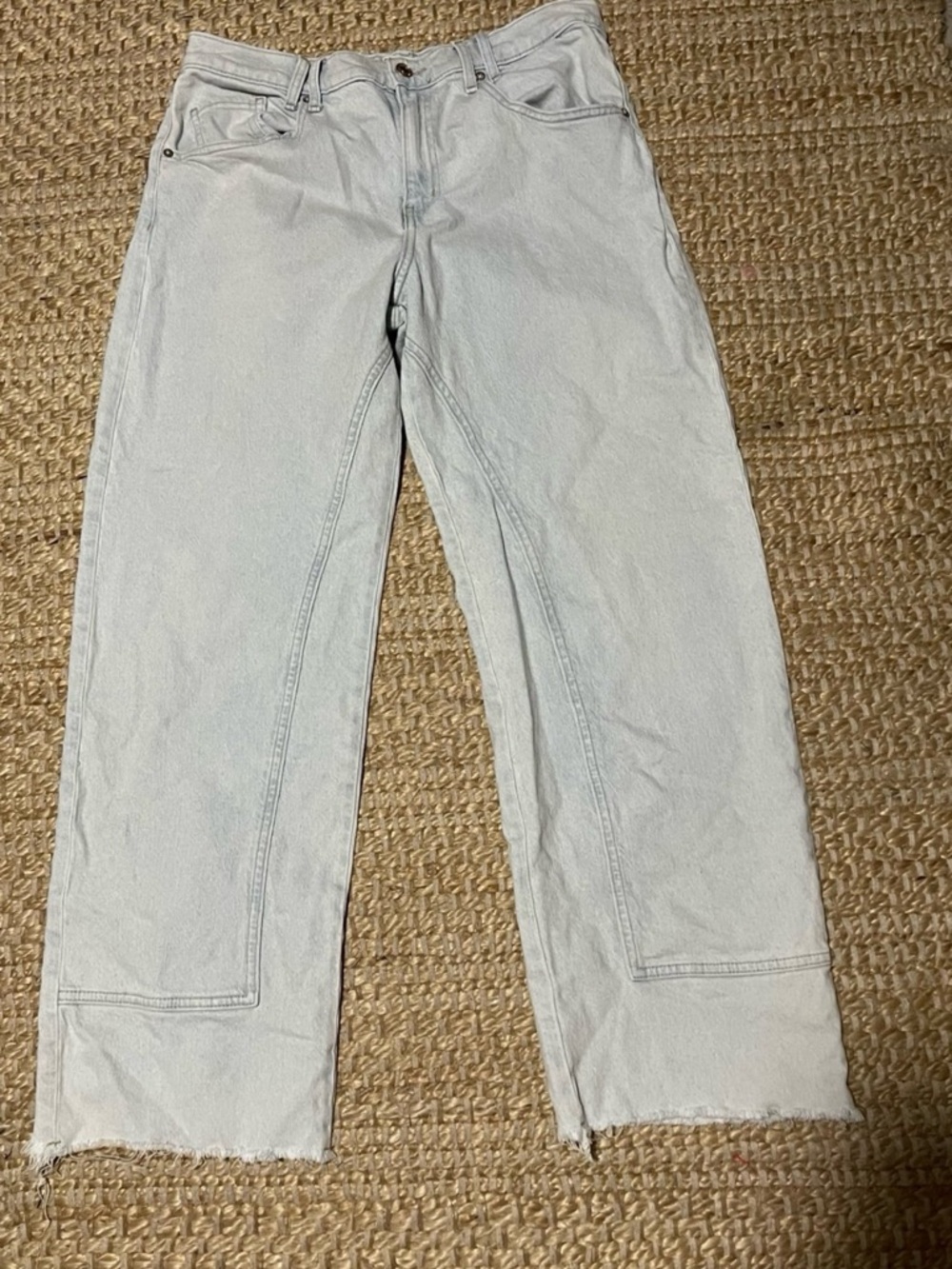 We The Free (Free People) Light Wash Straight Leg Jeans